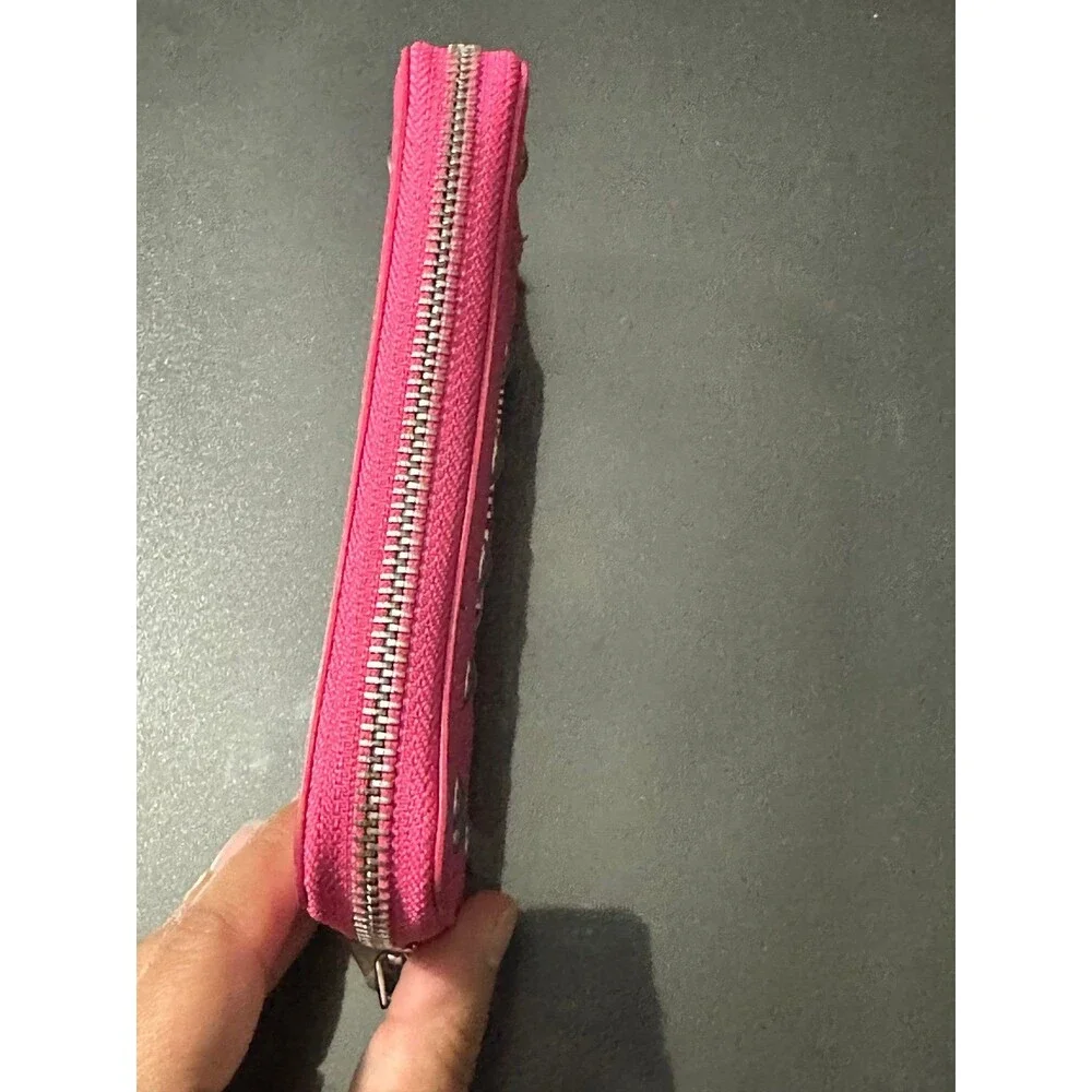 Love Moschino Never Used Wallet Dark Pink Studded